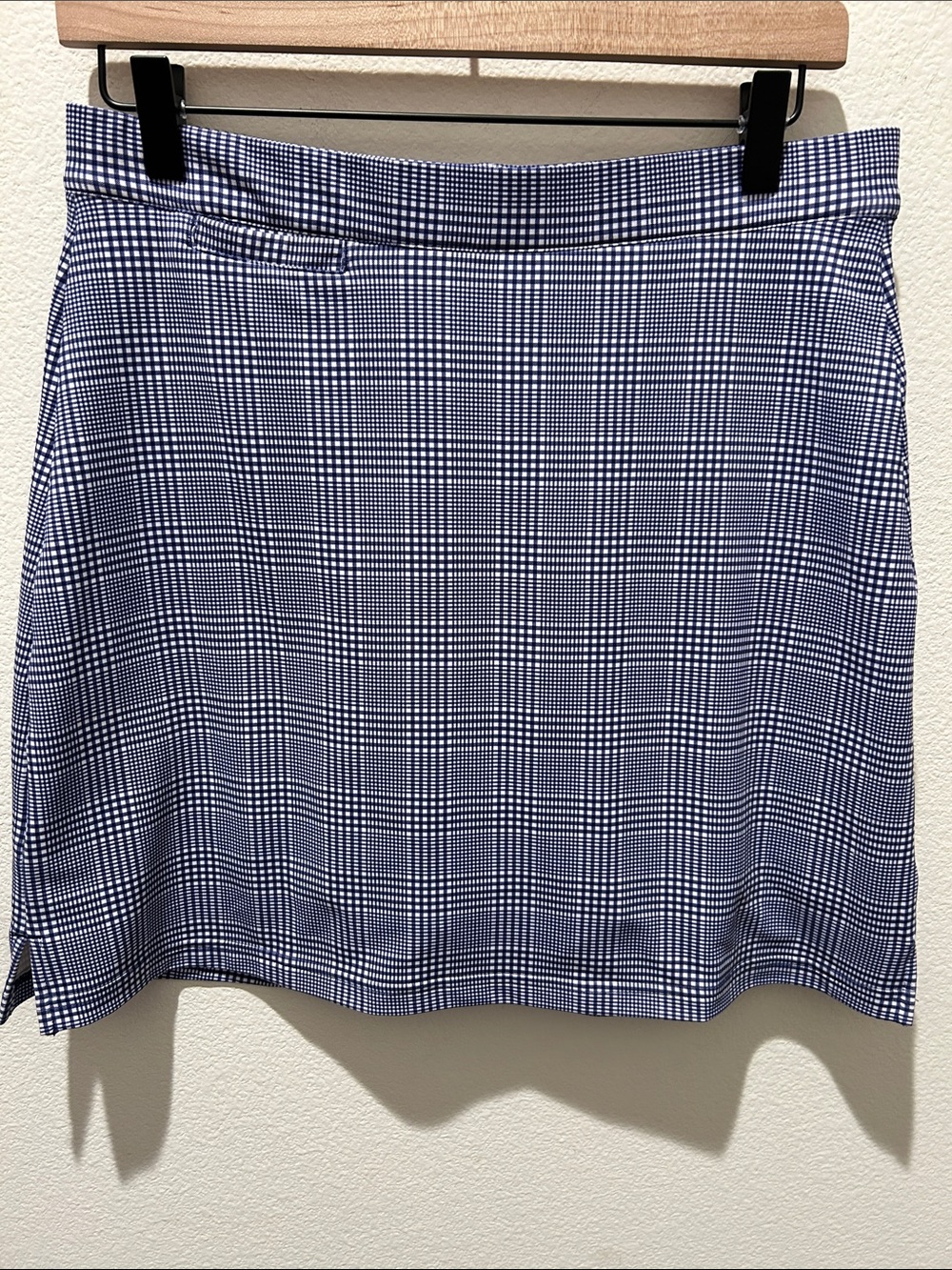 Peter Millar Navy and White Plaid Skorts